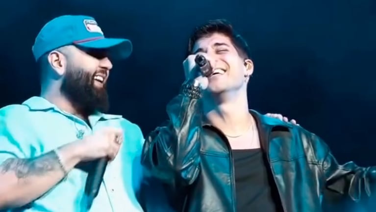 Joaco cantó con Carin León en Movistar Arena.