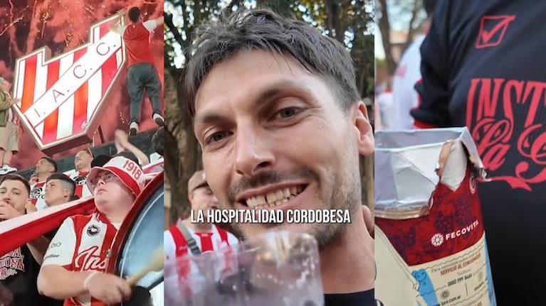 Joaco Santos, maravillado con la hinchada de Instituto.