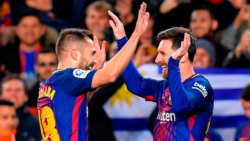 Jordi Alba y Messi, una sociedad que no falla.