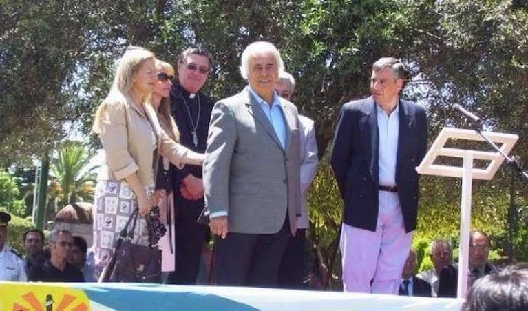 Jorge Grazziano junto a De la Sota en uno de los actos para el Cristo de la Buena Muerte en Reducción.