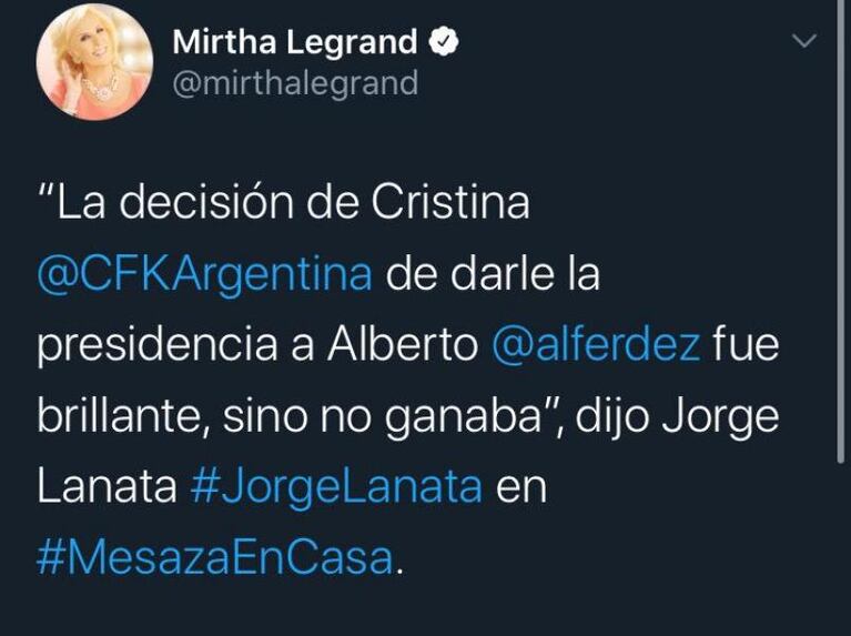 Jorge Lanata: "Hoy gobierna más Cristina Kirchner que Alberto Fernández"