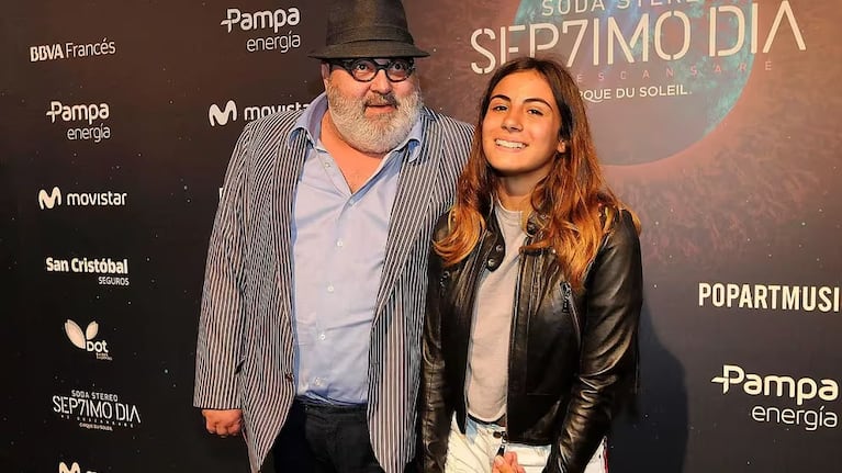 Jorge Lanata y su hija Bárbara en el año 2017.