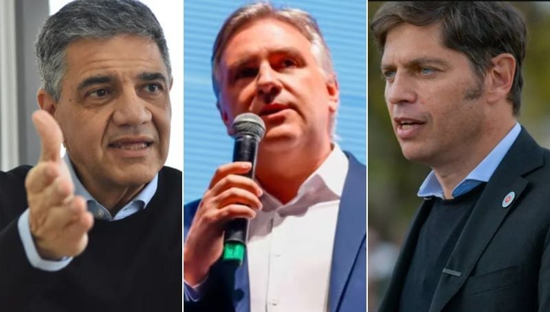 Jorge Macri, Martín Llaryora y Axel Kicillof.