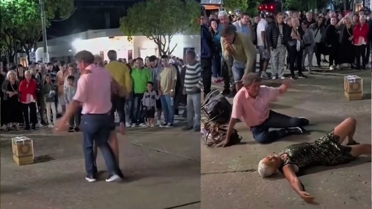 Jorge y Marcela protagonizaron un show fallido en las calles de Jesús María.