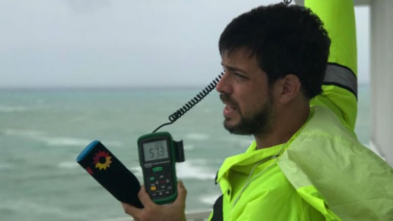 José Bianco, el meteorólogo enviado por TN al huracán Irma. 