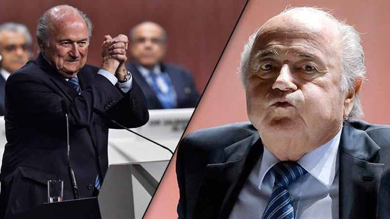 Joseph Blatter respiró aliviado tras ser reelegido en la FIFA (Foto: AFP)