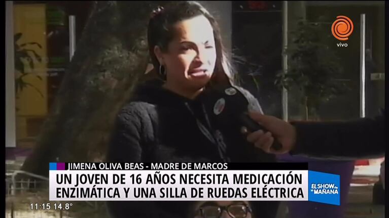 Joven necesita medicación urgente
