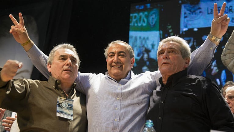 Juan Carlos Schmid, Héctor Daer y Carlos Acuña, los líderes de la CGT.