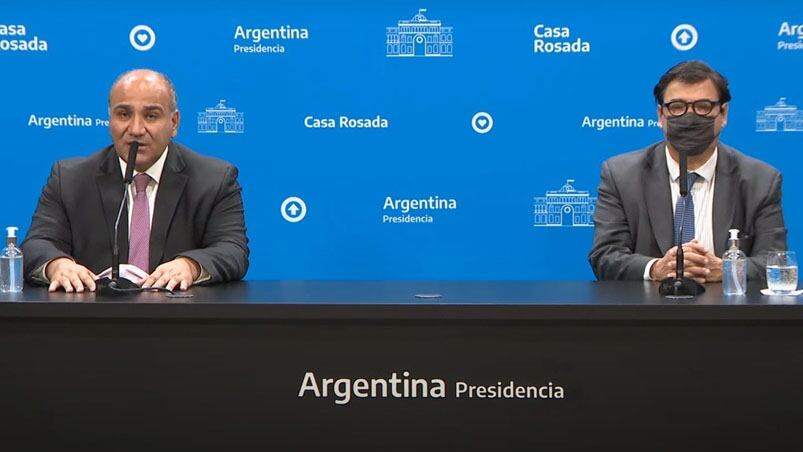 Juan Manzur y Claudio Moroni anunciaron las medidas desde Casa Rosada.