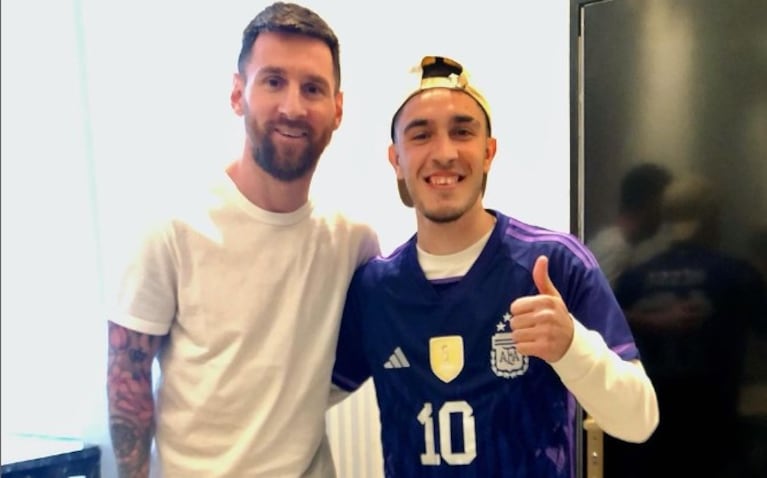Juan Polcan cumplió su sueño y conoció a Messi.