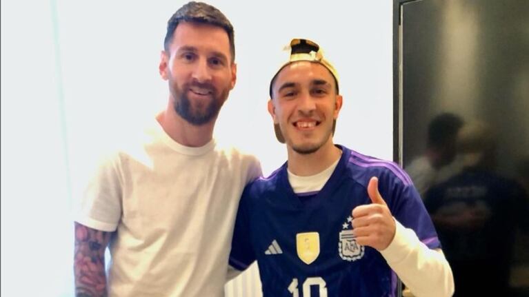 Juan Polcan cumplió su sueño y conoció a Messi.