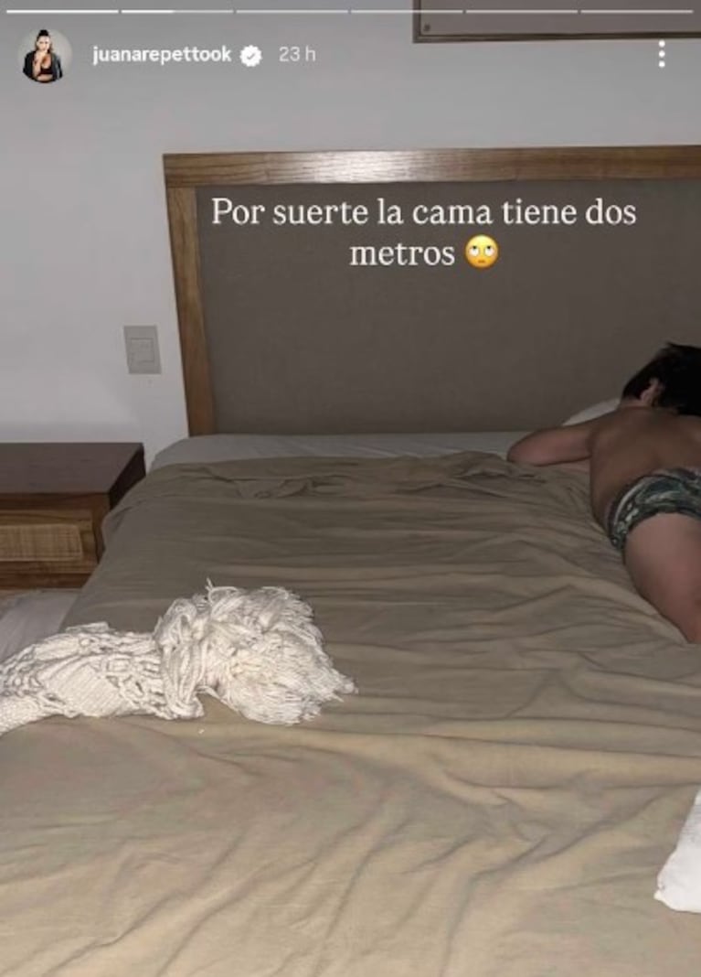 Juana Repetto mostró cómo duerme a días de dar a luz y estallaron las redes