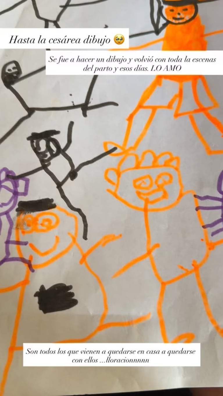 Juana Repetto mostró el dibujo de su hijo y un comentario la indignó: “No están para bollos”