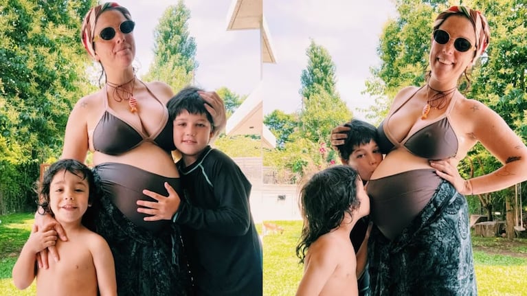 Juana Repetto y sus hijos-