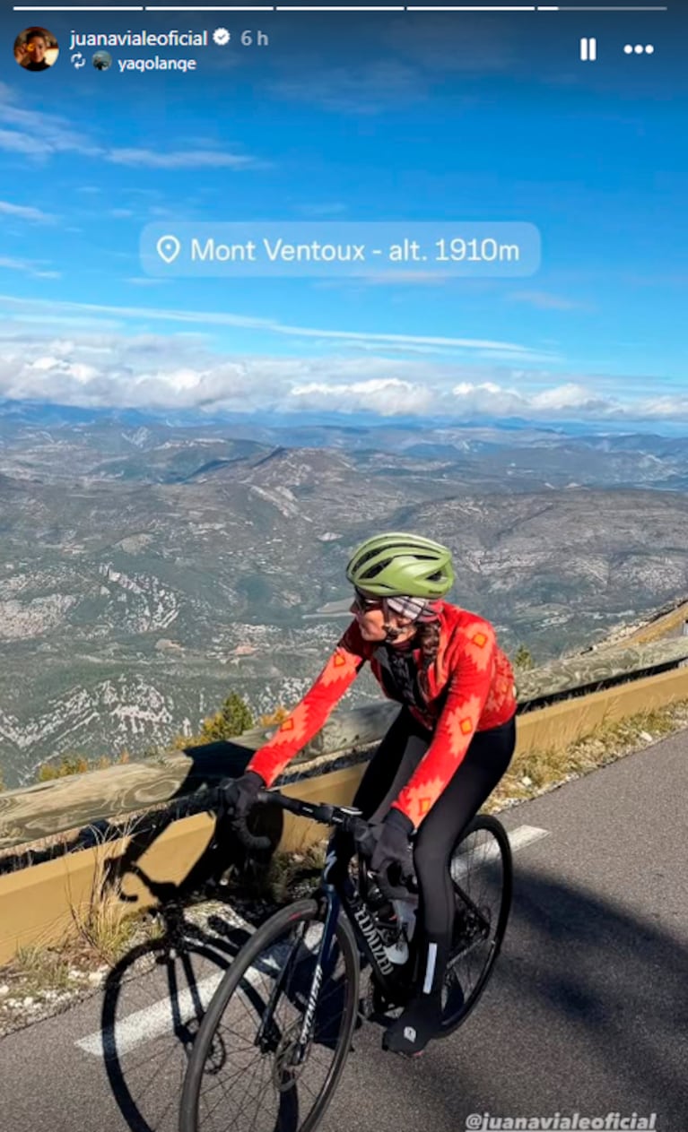 Juana Viale compartió con orgullo el desafío completado en Francia.