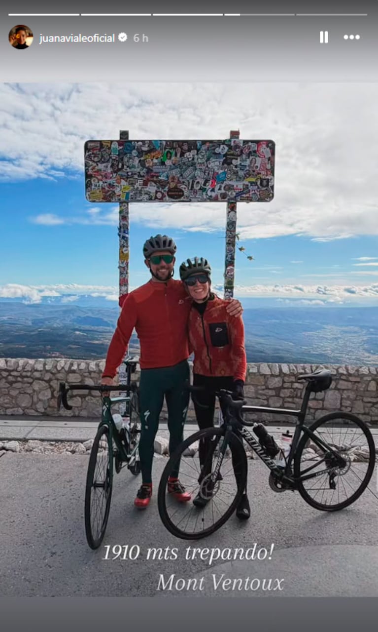 Juana Viale compartió con orgullo el desafío completado en Francia.
