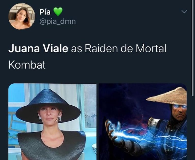 Juana Viale sorprendió con un excéntrico look oriental y estallaron los memes