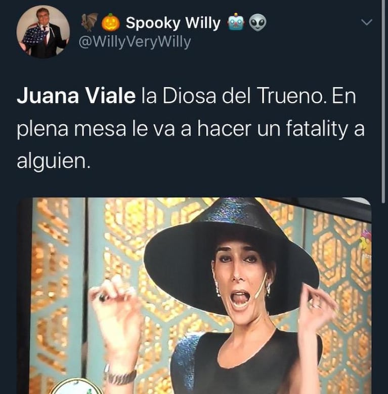 Juana Viale sorprendió con un excéntrico look oriental y estallaron los memes