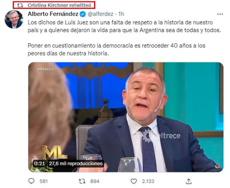 Juez le respondió a Alberto Fernández por la democracia y lo trató de "sinvergüenza y cagón"