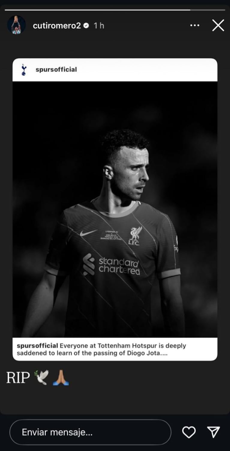 Jugadores de la Scaloneta despidieron a Diogo Jota.