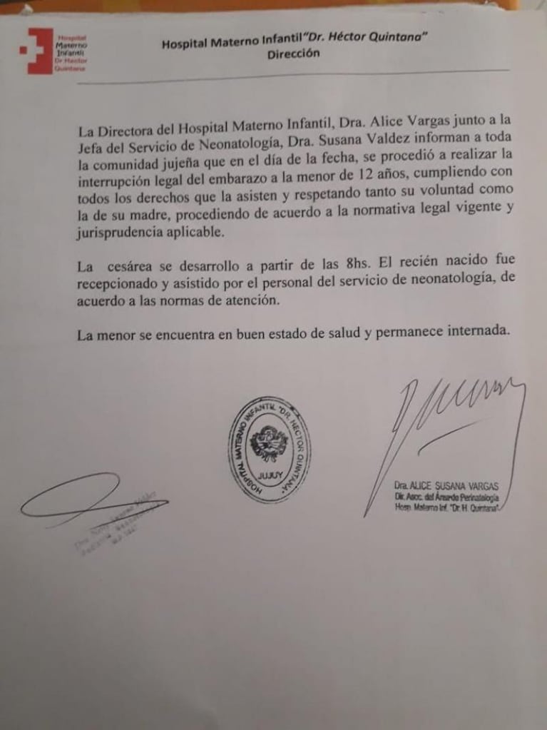 Jujuy: salvaron a la menor embarazada tras una violación y a su beba