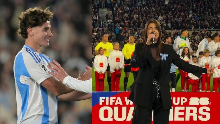 Julián Álvarez elogió el himno de Euge Quevedo en el último partido oficial de Messi