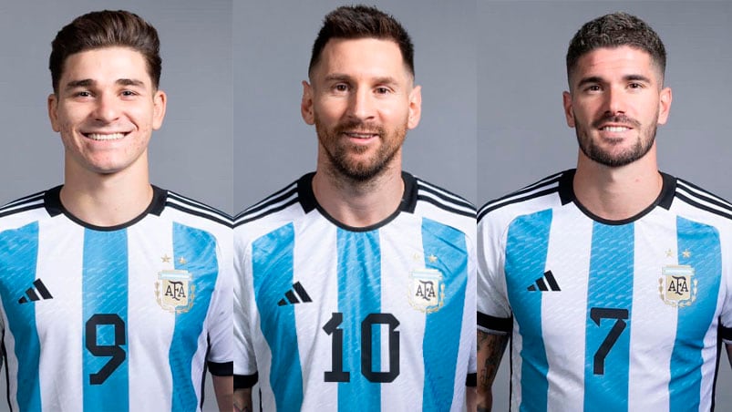 Julián Álvarez, Messi y De Paul, soldados de la Scaloneta.