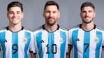 Julián Álvarez, Messi y De Paul, soldados de la Scaloneta.