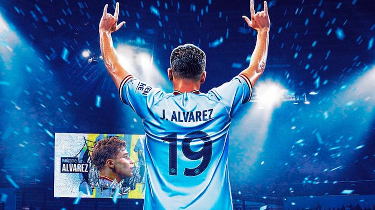 Julián Álvarez se incorporó al Manchester City.