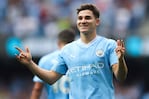 Julián Álvarez, uno de los preferidos de los hinchas del Manchester City.