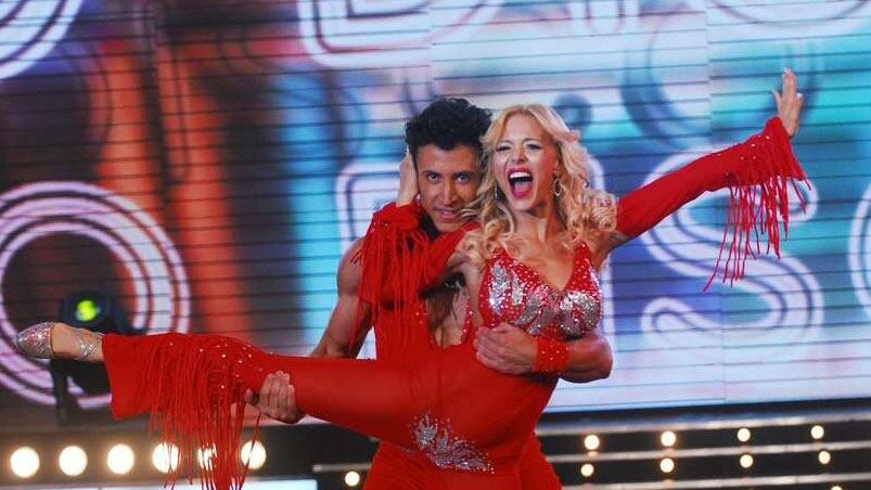 Julián Andrés Caravajal acompañó a Evangelina Anderson en el Bailando 2008.