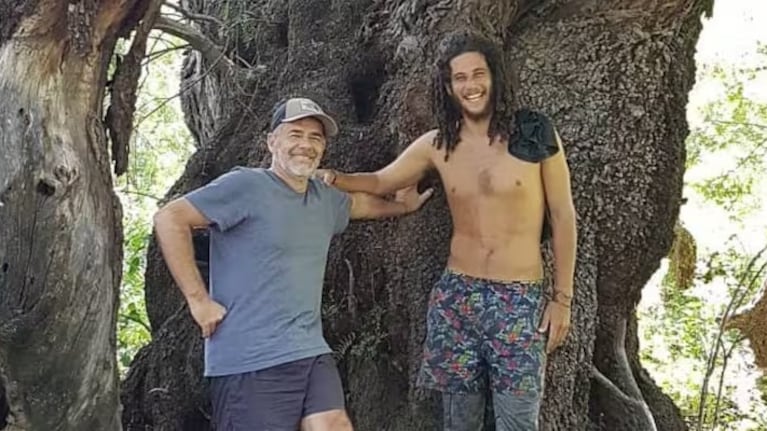 Julián Weich junto a su hijo Jerónimo, que vive en Córdoba.