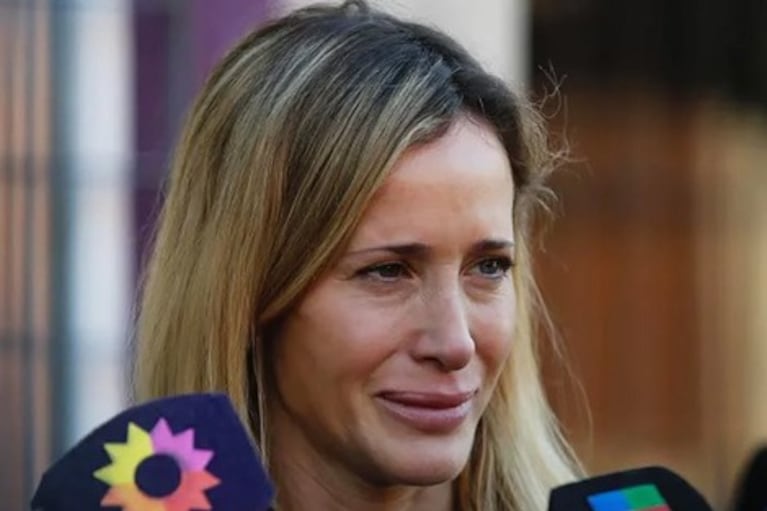 Julieta Prandi tras declarar en el juicio.