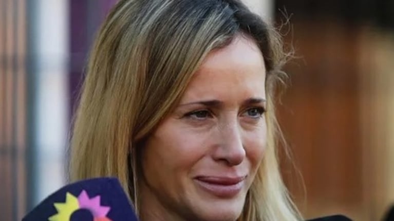 Julieta Prandi tras declarar en el juicio.