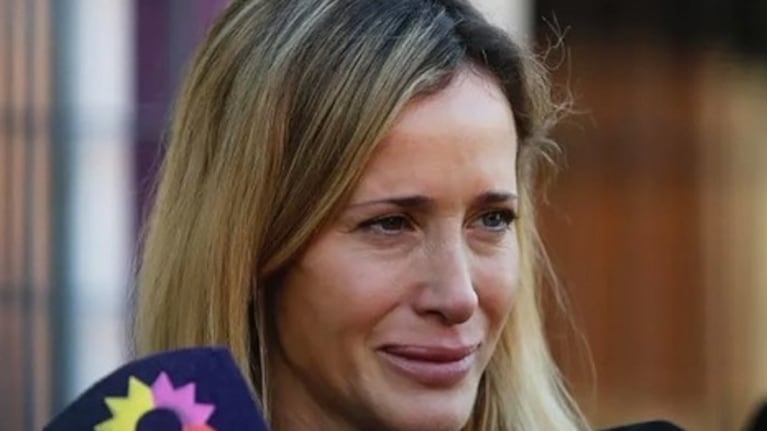 Julieta Prandi tras declarar en el juicio.