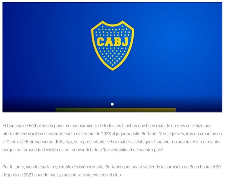 Julio Buffarini no seguirá en Boca: “inestabilidad”, la particular razón de su rechazo