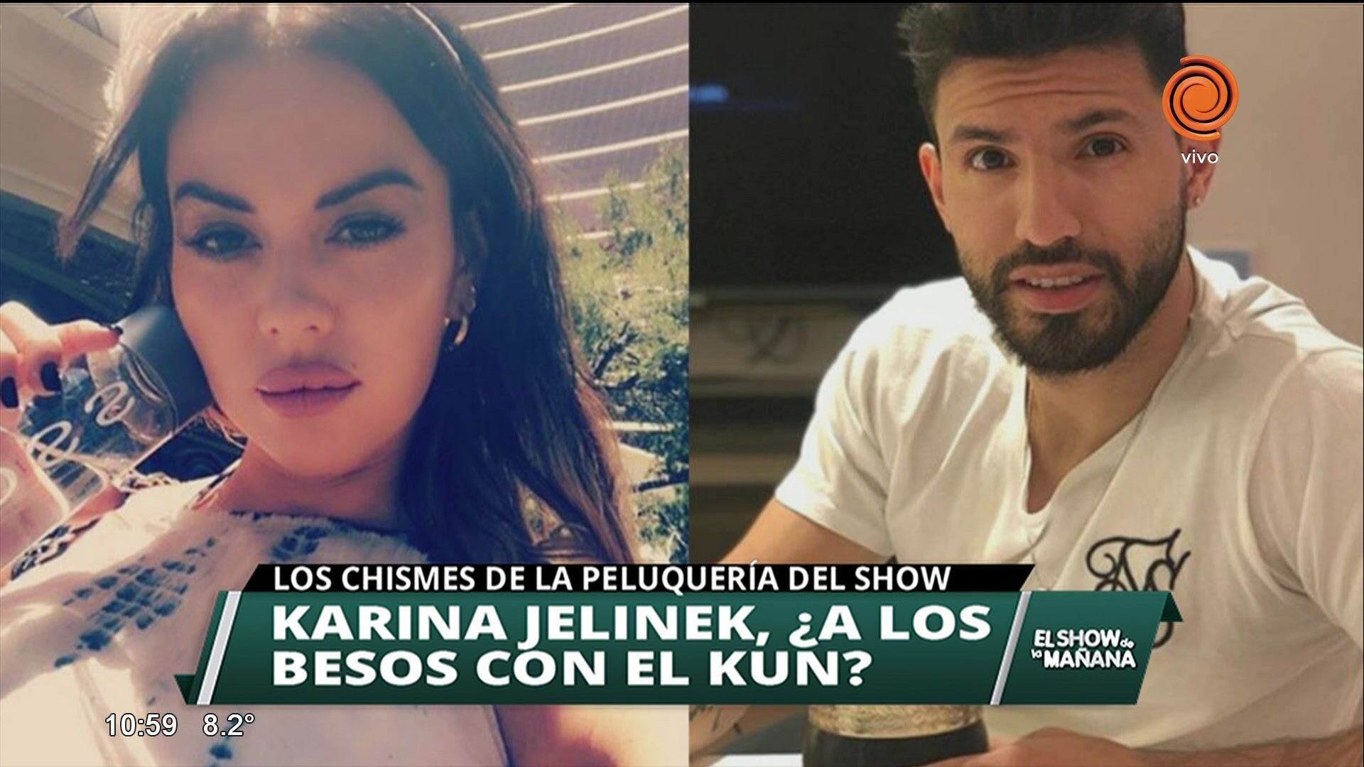  Karina Jelinek y el Kun a los besos