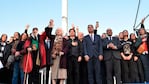 Kicillof durante la marcha de este viernes. 