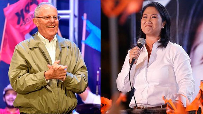 Kuczynski y Fujimori se disputan la presidencia de Perú.
