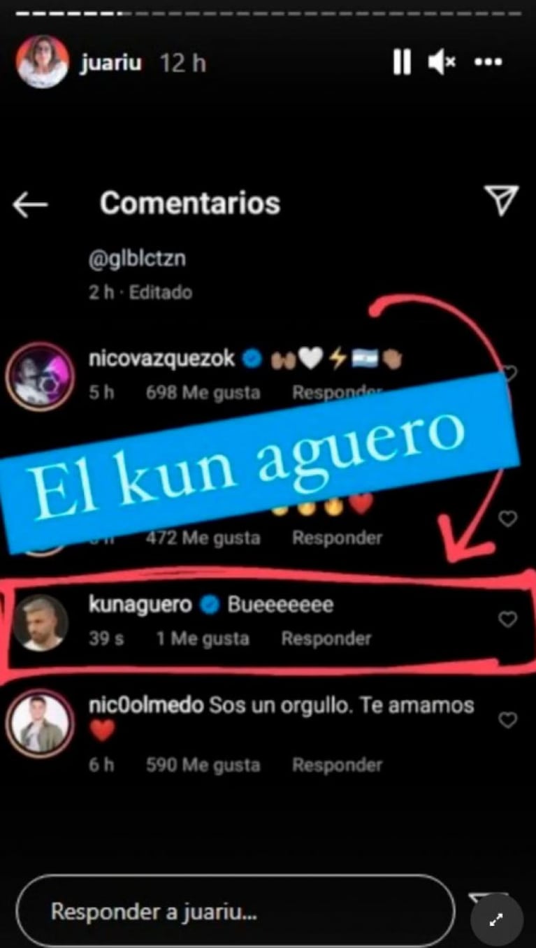 Kun Agüero le dejó un sugestivo comentario a Lali Espósito, se arrepintió y lo borró: hay capturas