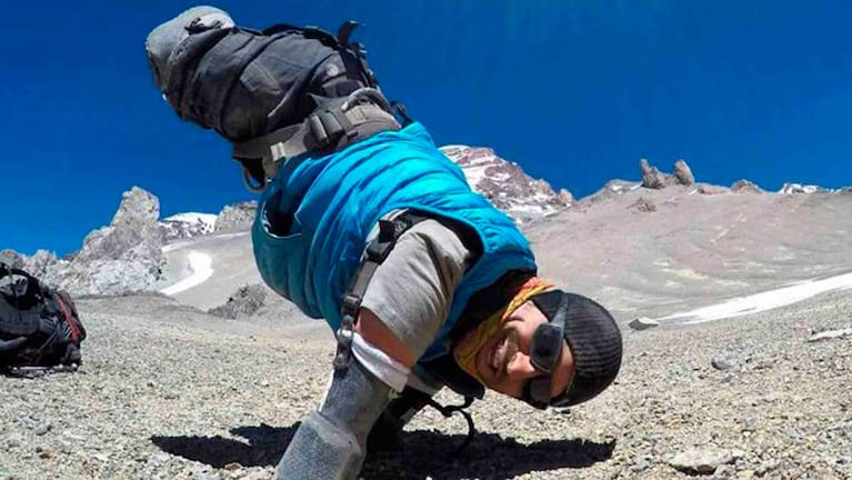 Kyle logró llegar a la cima del Aconcagua.