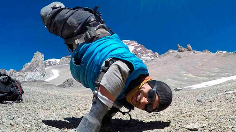 Kyle logró llegar a la cima del Aconcagua.