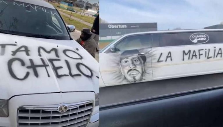L-Gante pintó su limusina para homenajear a El Noba en su velorio