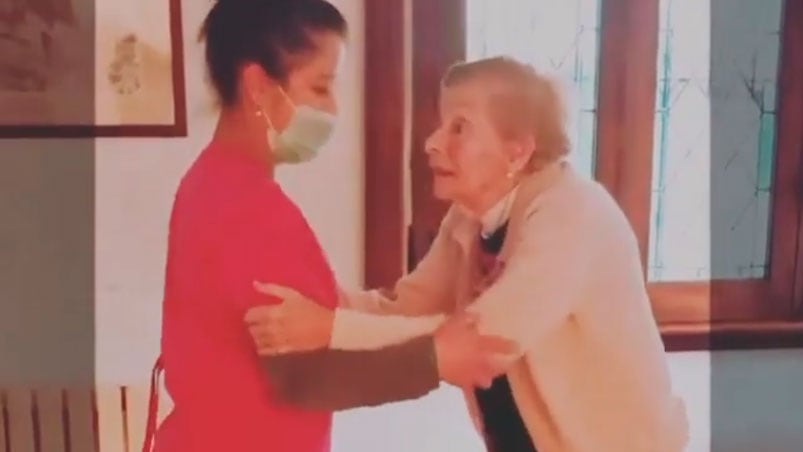 La abuela cuartetera que hace ejercicio al ritmo de Sebastián