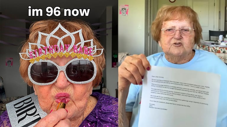La abuela recibió el aviso de desalojo tras su fiesta de 96 años.
