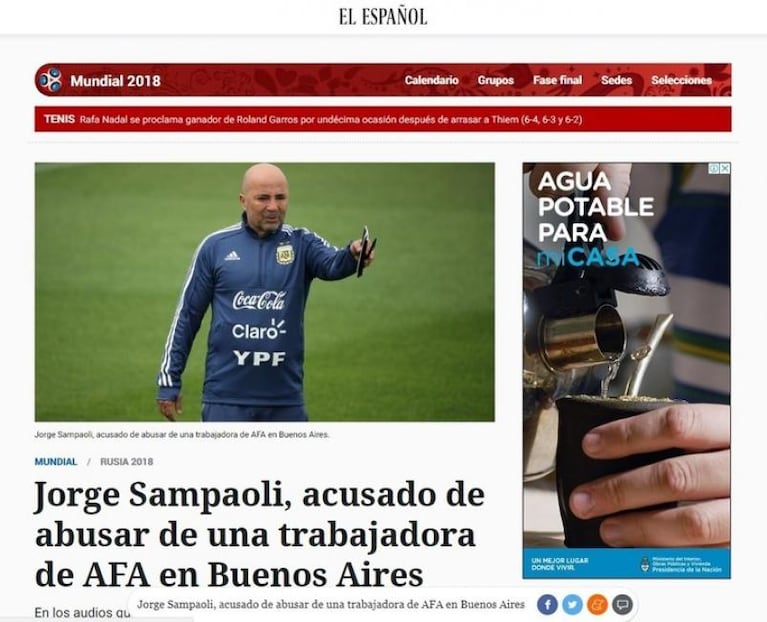 La AFA respaldó a Jorge Sampaoli tras un rumor por acoso sexual