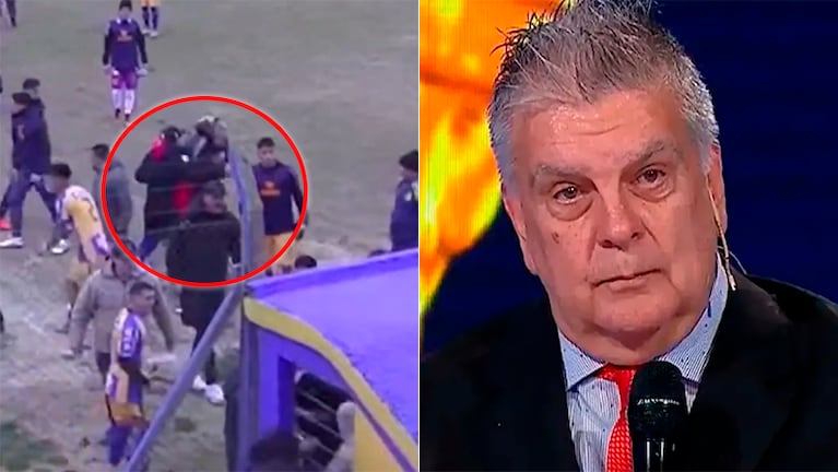 La agresión a Luis Ventura en el partido entre Victoriano Arenas y Central Ballester.