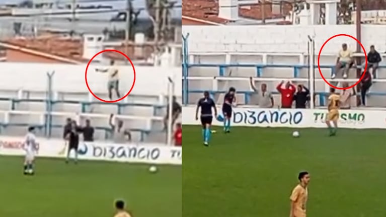 La agresión a un juez de línea en Alcira Gigena.