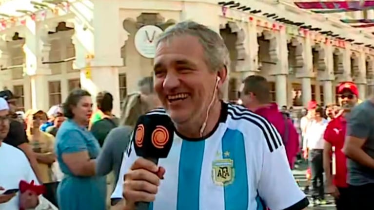 La alegría argentina resumida en la sonrisa de Jorge Cuadrado.
