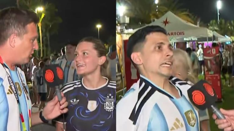 La alegría de los cordobeses en Miami por el triunfo de la Selección.